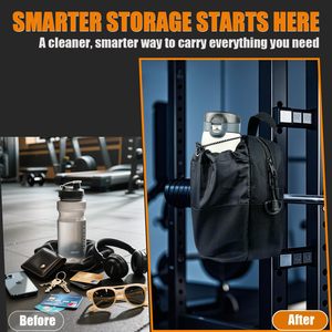 Sac bandoulière avec fixation magnétique pour bouteille d'eau, pochette de sport, organisateur de sac de gym, étui de rangement - Product Image 2