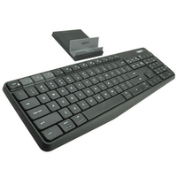 Teclado Inalámbrico Multidispositivo Logitech K375s de 2.4GHz, Batería de 24 Meses de Duración, Resistente a Derrames, con Soporte para Teléfono para PC