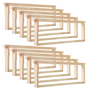 (10 pièces) prix usine Langstroth cadre de ruche en bois de pin cadre de ruche profonde/moyenne pour l'apiculture - Product Image 1