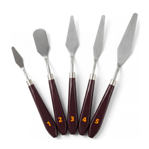 Set di <span class=keywords><strong>5</strong></span> Spatole per Pittura, Coltelli per Telaio, Accessori per Pittura a Olio, Adatti per Tela, Decorazione Torte Fai-da-Te - Product Image 3