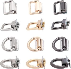 WADORN Pack de fermoirs de suspension pour sacs, anneaux en D multi-tailles, boucles métalliques avec vis, connecteurs de sangle de sac, quincaillerie pour sacs - Product Image 1