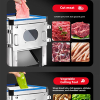 Trancheuse à viande domestique, machine à découper la viande électrique de comptoir pour hacher et trancher