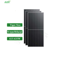 Panneau solaire bifacial Jinko Tiger Neo N-type 78hl4-bdv 615-635w Double vitrage Topcon Nouvelle conception 635w 615w 625w Jinko Solar