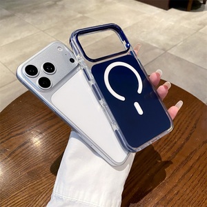 Étui de téléphone magnétique en métal de qualité supérieure pour <span class=keywords><strong>iPhone</strong></span> 16 Series, <span class=keywords><strong>coque</strong></span> en acrylique sérigraphiée avec tampon de protection, accessoire magnétique - Product Image 1