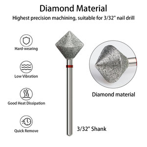 Broca Profesional de Diamante para <span class=keywords><strong>Uñas</strong></span>, Herramienta de Pulido de Gel para Extensión y Modelado de Curva C, Venta al por Mayor, Logotipo Personalizado, Proveedor de Brocas para Salón - Product Image 3