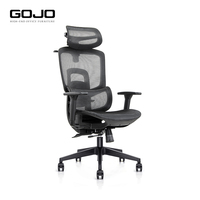 Silla de Oficina Ergonómica de Alta Gama con Respaldo Alto y Soporte Lumbar Ajustable de Nailon Moderno para Reuniones de Negocios, Diseño Más Reciente