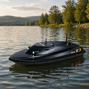 Bateau <span class=keywords><strong>à</strong></span> appâts télécommandé 12V avec bac <span class=keywords><strong>à</strong></span> appâts rabattable et positionnement GPS 24 points - Product Image 1