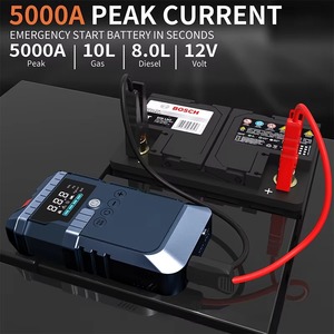 Démarreur de <span class=keywords><strong>voiture</strong></span> 12V 1000A de pointe avec compresseur d'air 22mm, booster de batterie robuste 10000mAh et manomètre de pression des pneus - Product Image 3