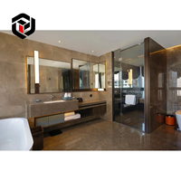 Ensemble de mobilier de chambre d'hôtel moderne cinq étoiles orienté vers l'exportation, avec lit de rangement en chêne massif et panneaux, mobilier de suite d'hôtesse personnalisé