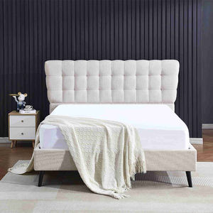 Factory Wholesale Cheap Customized European Style Upholstered Platform <b>Bed</b> - Product Image 2