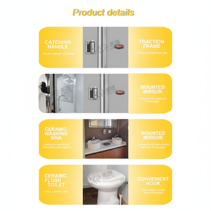 ห้องน้ำเคลื่อนที่แบบพ่วงพ่วงหรูหรา ห้องน้ำสำเร็จรูปเคลื่อนที่ ห้องน้ำสาธารณะกลางแจ้ง - Product Image 1