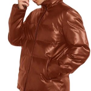 Fournisseur 2025 Nouveau Manteau d'hiver tendance de haute qualité pour hommes, manteaux d'extérieur épais originaux, col montant, logo sur le devant - Product Image 5