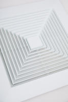 Diffuseur d'air flexible ABS 4 voies de haute qualité à économie d'énergie, grille de climatisation carrée courbée pour usage extérieur en milieu hospitalier