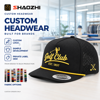 Topi Golf Custom 5 Panel dengan Tali, Laser Cut, Bernapas, Tahan Air, Bordir Logo Klub Golf