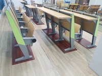 Siège durable pour salle de conférence universitaire et bureau Tip up Rangée en bois Bureau et chaise pour salle de classe universitaire