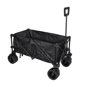 Outdoor Camping Car Portable Picnic Storage Platform <strong>Four</strong>-<strong>wheel</strong> Folding <strong>Trolley</strong> Small Trailer High Carbon Steel 600D Oxford - Product Image 1