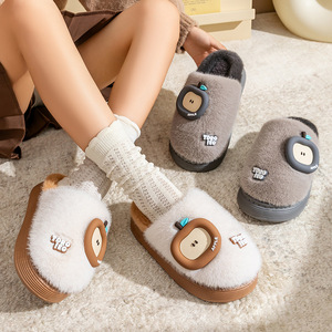 Wholesale New Technology EVA Sole Thick Soled Cotton Slippers Artificial Fur House Slippers With Wholesale New Trends - Product Image 2
