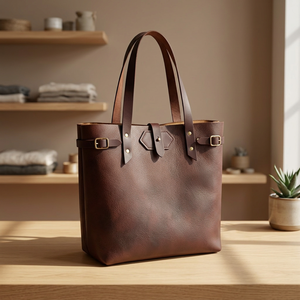 Sac à main en cuir véritable pour femmes, artisanat, fermeture éclair, doux, léger, durable, tendance, écologique, imperméable, double sangle - Product Image 2