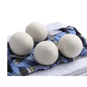 7厘米库存可重复使用的天然织物柔软剂洗衣棉烘干机球