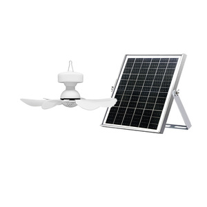 2025 New Arrival Mini Solar Ceiling Fan Built-in <b>Battery</b> 10000mah Powered Solar With LED Light SCF-001 Solar Fan - Product Image 4