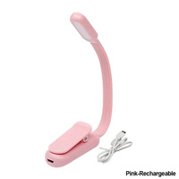 Lampe de lecture à LED USB rechargeable, mini lampe de bureau à clipser, veilleuse flexible, lampe de lecture pour voyage, chambre à coucher