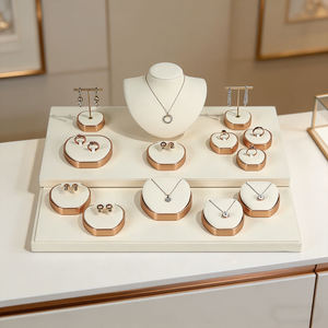 Custom Microfiber Modern Jewelry Tray Organizer Premium Display Container for Bracelet <b>Necklace</b> <b>Ring</b> Earrings - Product Image 1