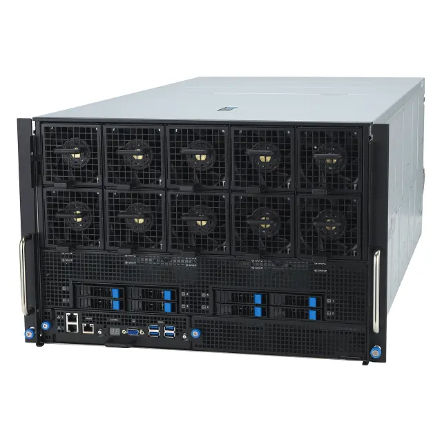 خادم وحدة معالجة مركزية عالي الأداء طراز ESC 7U HGX H100 مزود بمعالجات قابلة للتحجيم من الجيل الرابع مزدوجة مصممة لتولد الذكاء الاصطناعي