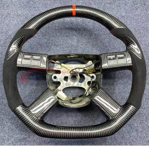 Volant de direction en cuir suédé avec LED et poignées de changement de vitesse en fibre de carbone pour Chrysler 300 C300 <span class=keywords><strong>300C</strong></span> <span class=keywords><strong>Bentley</strong></span> - Product Image 4