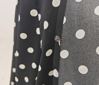 Abaya ouverte à pois MEXIZO 2026 avec bordure en dentelle et ensemble hijab en mousseline assorti – Robe Abaya Kaftan islamique modeste pour femmes musulmanes
