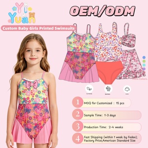 Trajes de baño personalizados para niñas, conjunto de bikini con Tirantes ajustables, traje de baño de dos piezas para niñas de 6 a 12 años - Product Image 1