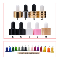 Rectángulo cuadrado plano de lujo 15ml 30ml 50ml 100mL Botellas cuentagotas de vidrio con collar cristalino para aceite esencial de suero