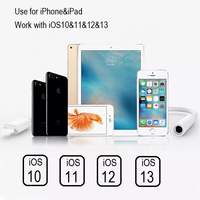 Adaptateur auxiliaire 8 broches vers 3,5 mm pour iPhone 7 8 Plus XR avec microphone, conducteur en cuivre pur pour l'écoute de musique
