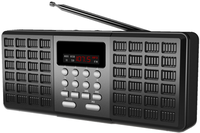Radio numérique portable AM FM avec batterie rechargeable, écran LCD, lecteur MP3 USB et carte TF, haut-parleur intégré
