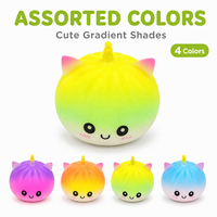 Jouet Squishy Licorne Chat Mignon à Remontée Lente, Balle Anti-Stress à Presser, Jouet de Décompression Kawaii pour Enfants de 5 à 7 Ans et Adultes