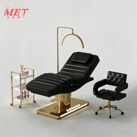 Lit de massage électrique moderne de luxe à 3 moteurs, réglable, pour soins de beauté, spa médical, esthétique et soins du visage
