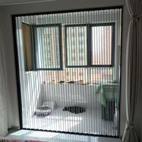 Balkon, ruang tamu, kamar mandi, dan dapur yang dapat disesuaikan, terbuat dari pelat kristal PC akrilik transparan yang dapat dilipat dan digeser.