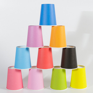 Vasos de papel para jardín de infantes, educación temprana, manualidades, desechables, gruesos, de color sólido, ecológicos, biodegradables - Product Image 1