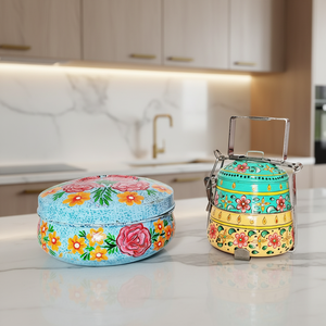 Lonchera de Acero Inoxidable de Lujo, Calentable y Portátil, Diseño de Dos Niveles - Product Image 1