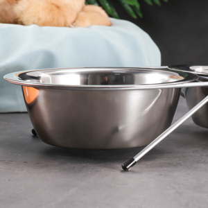 Tigela de água para cachorros, tigela de água doce em aço inoxidável para cães e cachorros - Product Image 4