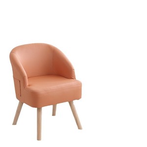 Chaise de salon scandinave avec pieds en bois, rembourrage en mousse, chaise individuelle en tissu pour la maison, le bureau ou la chambre - Product Image 5