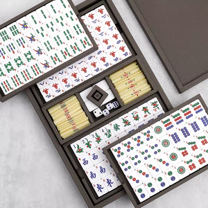 Mỹ mAh jongg thiết lập 166 cao cấp gạch trắng 4 tất cả-trong-một PU da hộp Mạt chược thiết lập - Product Image 2
