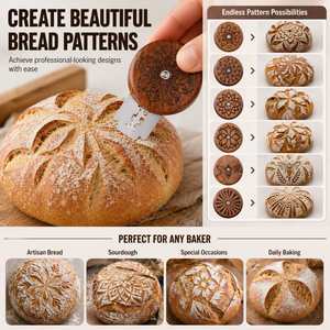 Professional Round Wooden Lame Dough <b>Tool</b> Custom Logo Artisan Bread Scoring Cutter Baker Accessories for Sourdough - Product Image 5