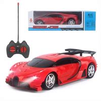 Coche de simulación de plástico de aleación de aluminio 1/22 para niños al por mayor modelo de coche de iluminación de cuatro vías juguete para niño 2,4G coche deportivo con Control remoto