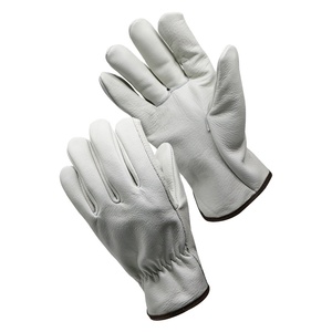 Guantes DE SEGURIDAD DE CUERO personalizados para soldar, piel de cabra, guantes de jardinería para mujeres, guantes de trabajo de cuero para construcción resistente para hombres - Product Image 1