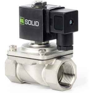 EE. UU. Válvula Solenoide de Acero Inoxidable Sólido de 1 Pulgada, 12V CC, Normalmente Cerrada, con Sello de Viton, Tipo Caja de Conexiones - Product Image 2