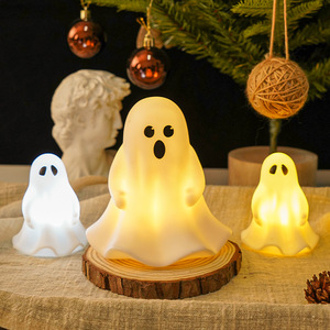 Linda Vela LED Digital con Forma de Fantasma, Divertida Lámpara Nocturna de Calabaza para Halloween, Adorno de Escritorio de Plástico, Accesorios para Fiestas, Regalo para Días Festivos - Product Image 2