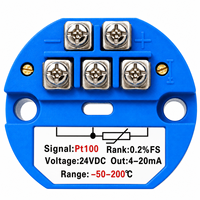PT100 RTD Temperature Transmitter High Precision 0.2%FS 4-20mA Output 24VDC SBWZ ABS Housing Temperature Monitoring Industrial