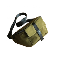 Sac banane unisexe en nylon imperméable avec logo personnalisé, grand format, sac banane, sac de ceinture, sac de poitrine, sac banane, pochette pour téléphone