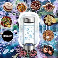 Générateur d'eau hydrogénée électrique portable, bouteille en verre, bouteille d'eau électro-ionisée, eau riche en hydrogène, utilisation domestique sur table