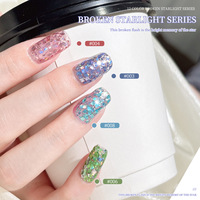 Gel UV Scintillant Platine Ultra Brillant Effet Flash, Gel Soak-Off Longue Durée pour Manucure Française, Idéal pour Salons et DIY